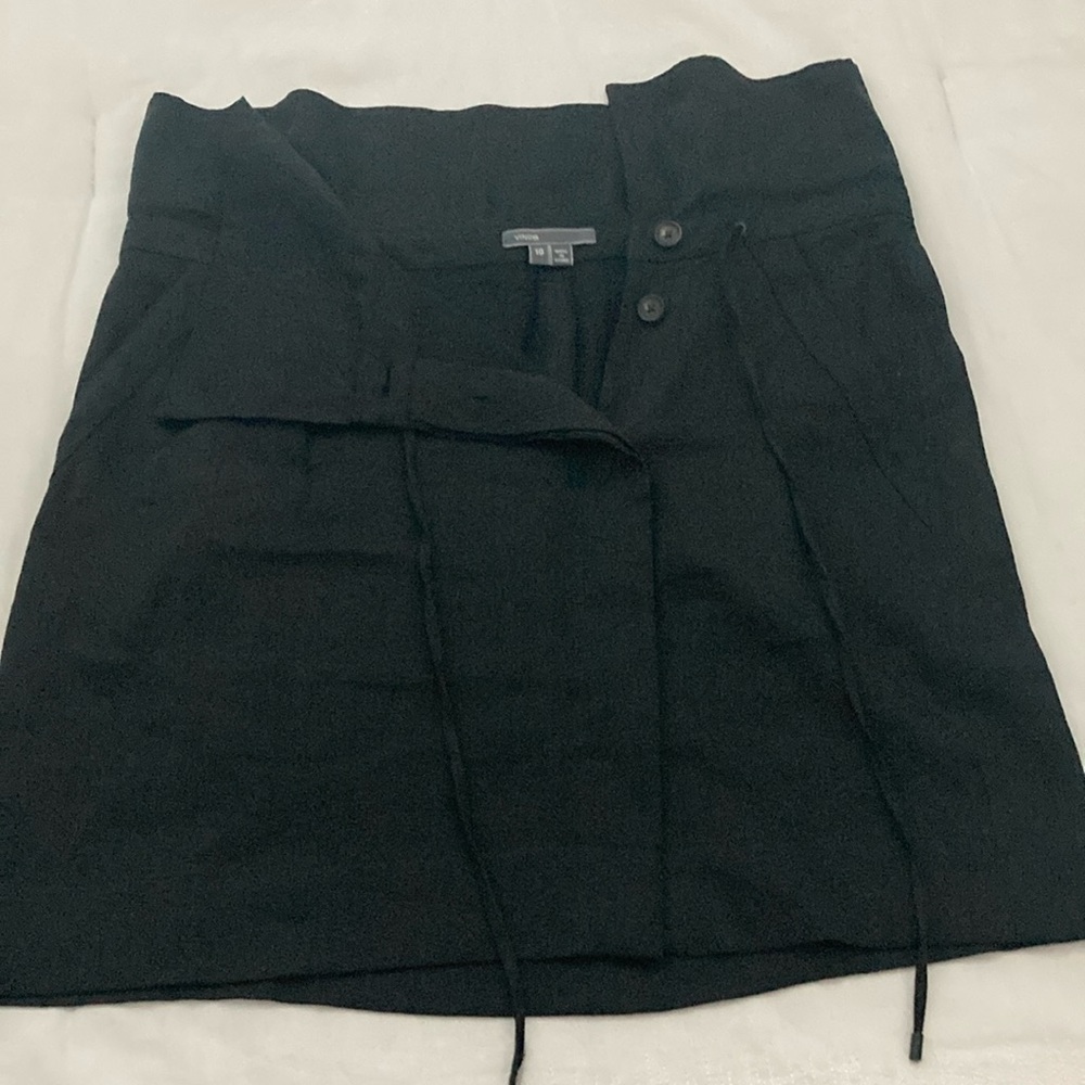 68% linen black skirt knee high.